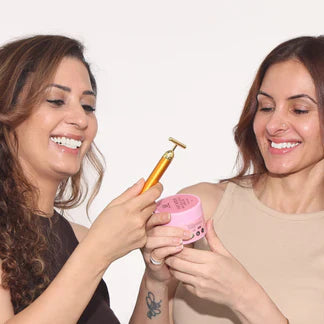 24K Gold Energy Beauty Bar Electric Facial Massage Roller