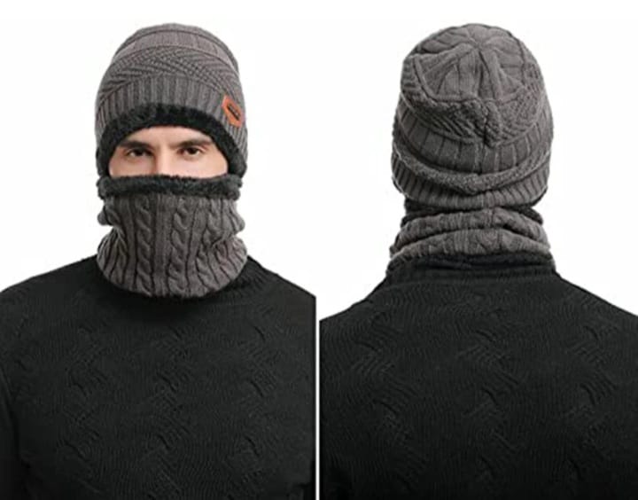 Unisex Woolen Cap Set