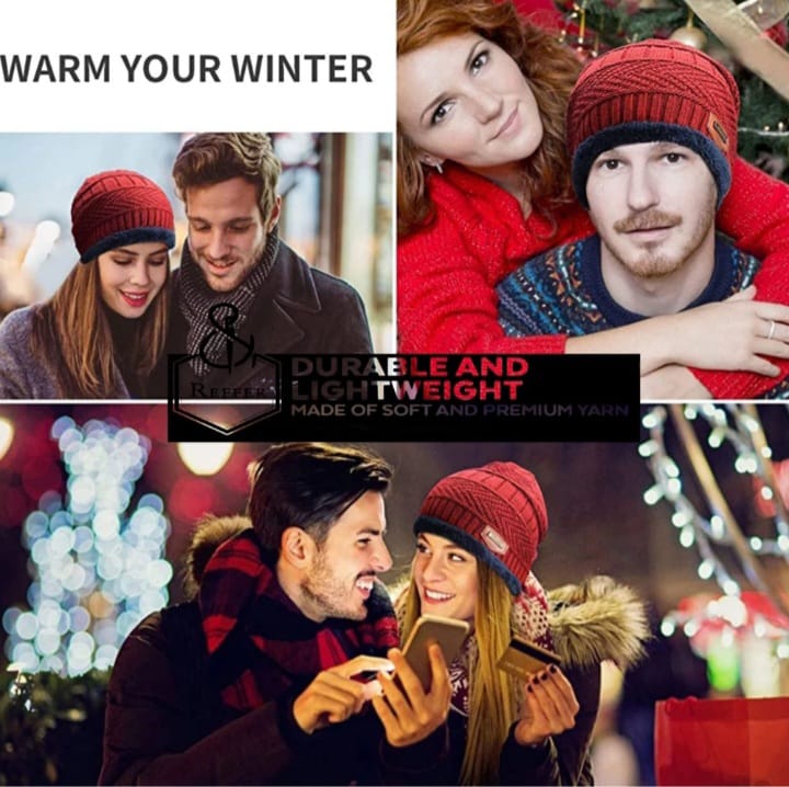 Unisex Woolen Cap Set