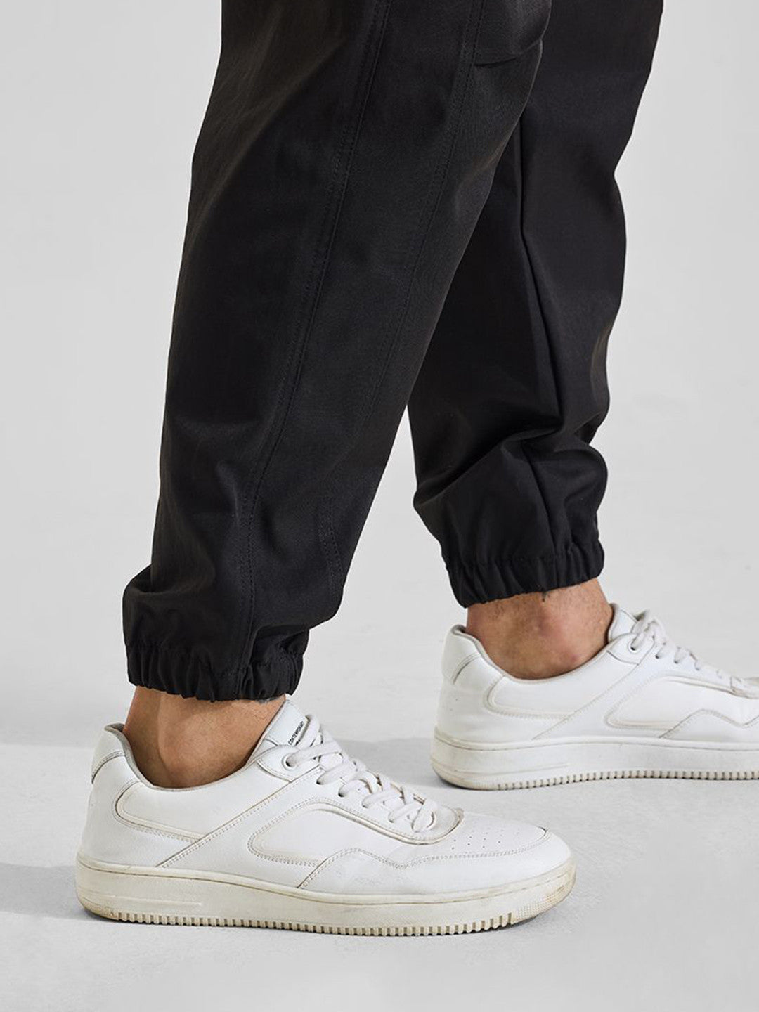 Men Black Mid Rise Relaxed Fit Track Pants